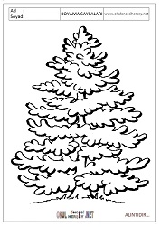 Ağaç boyama sayfaları 